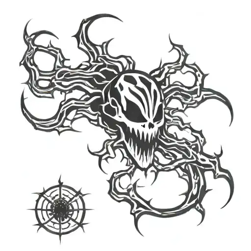 Brotherhood Of Mutants Symbol With Carnage Symbiote