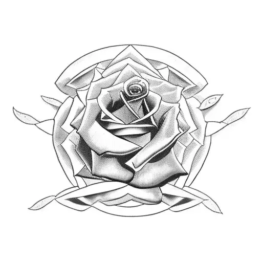 Panther With Rose And Gun Target