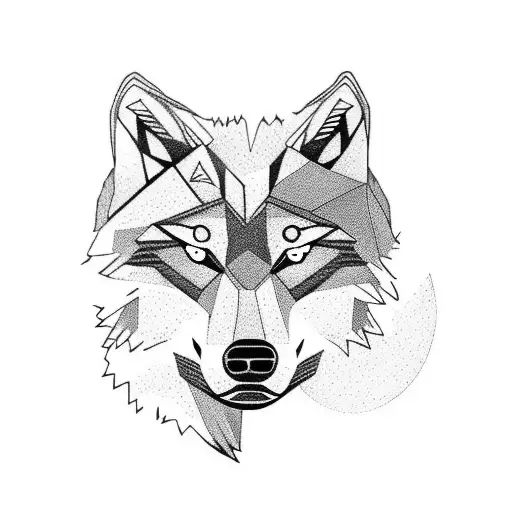 Wolf Above A Forest With A Moon