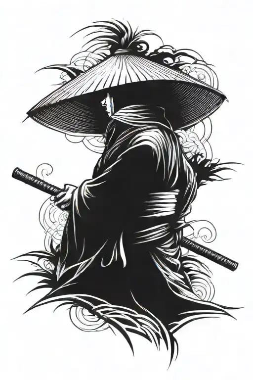 Samurai Straw Hat Kimono