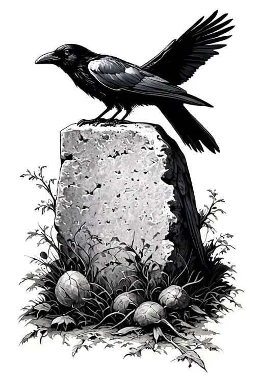 Crow Sat On Avebury Stone