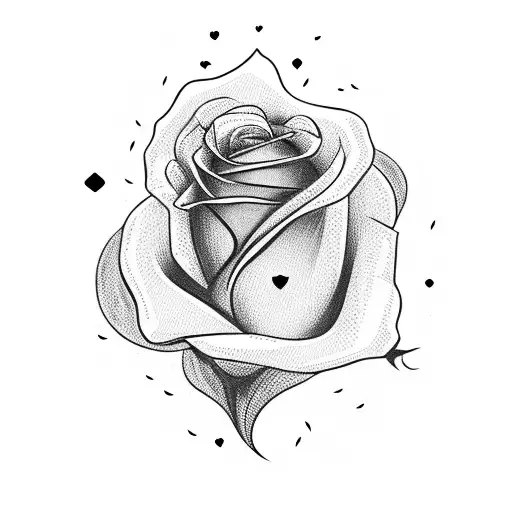 Please Create A Rose And Heart Tattoo And A Slot For Text