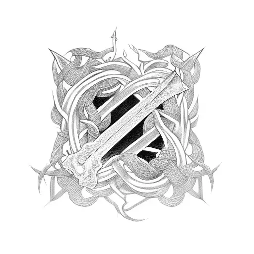 Sword With Vines Around