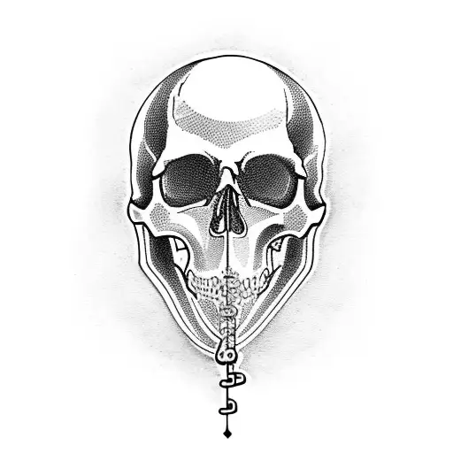 A Skull Wearing A Wwe Championship Belt Surrounded By Musical Notes