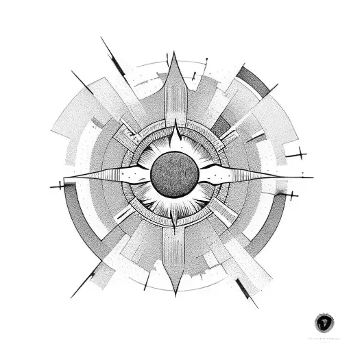 A Horizon With The Sun Settling Dark