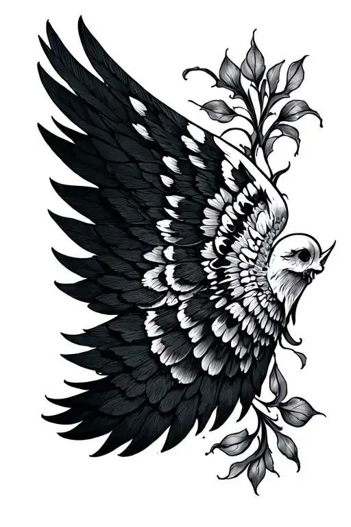 Pretty Bone Back Wing