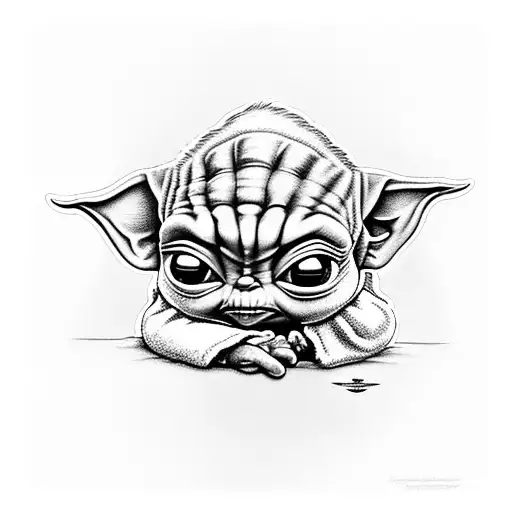 A Baby Yoda In The Yiny Yang