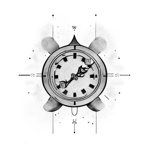 Fighting Warrior With A Clock Face Shield