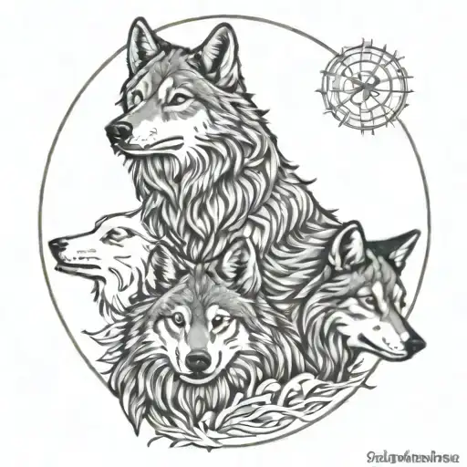 Three Wolves Sun