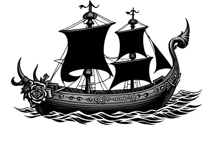 Rose Viking Ship
