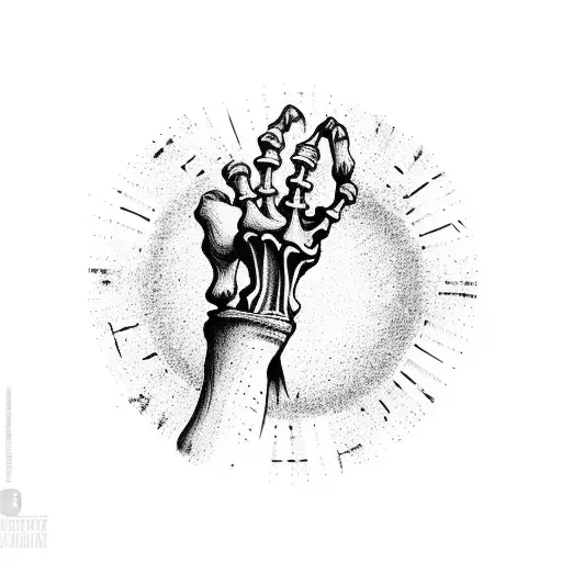 Skeleton Hand Holding The Earth