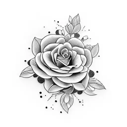 Floral Preto E Branco