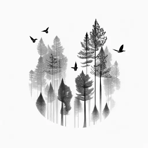 Forest With Birds