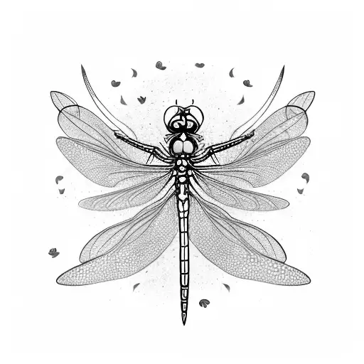 A Dragonfly With Delicate Flower Petals As Its Wings