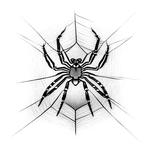 Spider And Spider Web