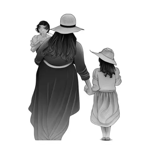 A Mother And Her Children