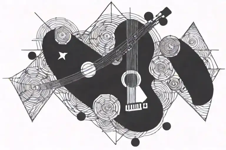 Combine Guitar Strings And Coins To Form A Geometric Design