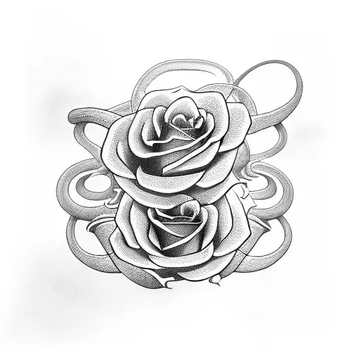 Snake With Roses Wrap Around Forearm Men