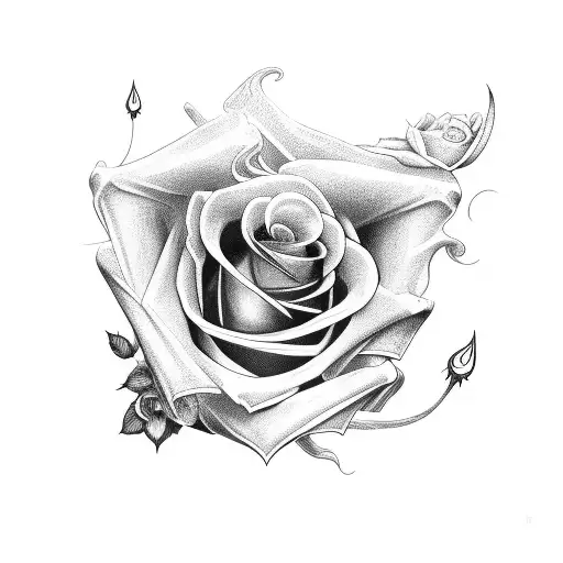 Witch And Rose Black