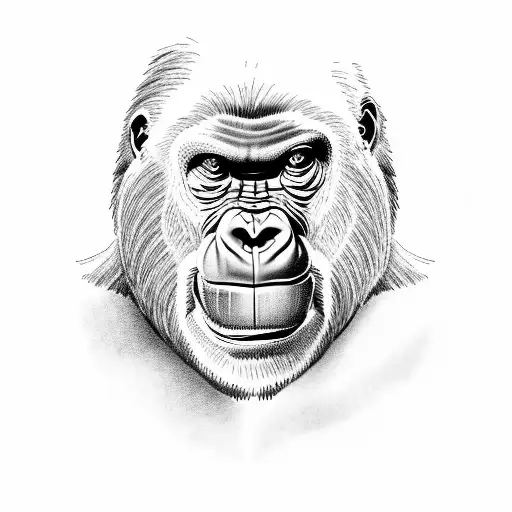 Gorilla Showing Teeth