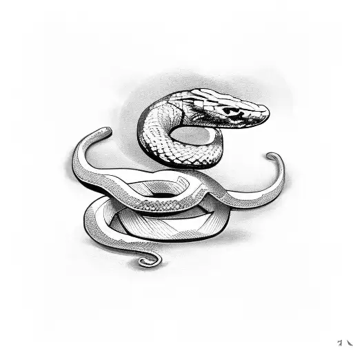 Snake Wrapped Around A Dagger