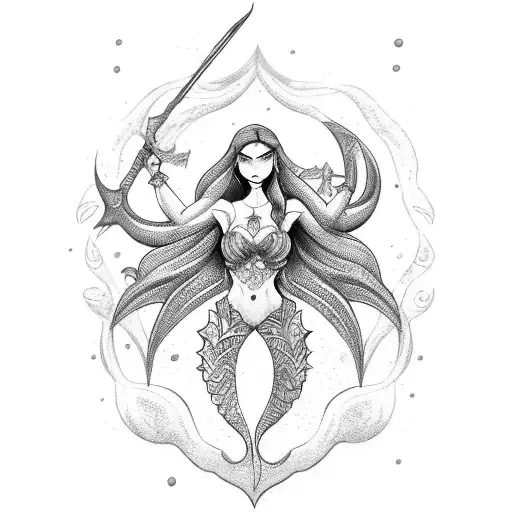 Mermaid Goddess Warrior