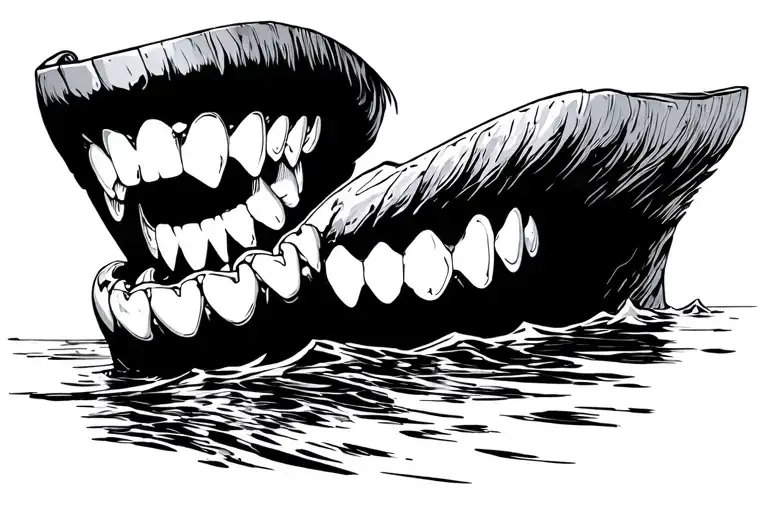 Saber And Lake Teeth With A Background