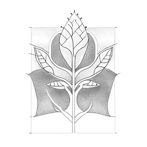 A Collection Of Minimalist Plant Illustrations Forming A Yoga Pose Silhouette