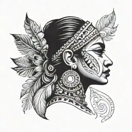 Indian Woman Face Inside