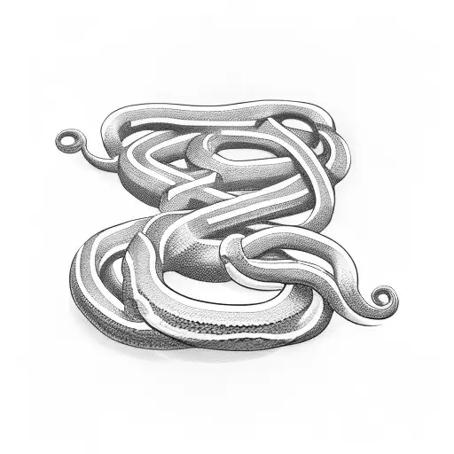 Metal Snake Rapped Around A Cross With Script That Says By Faith