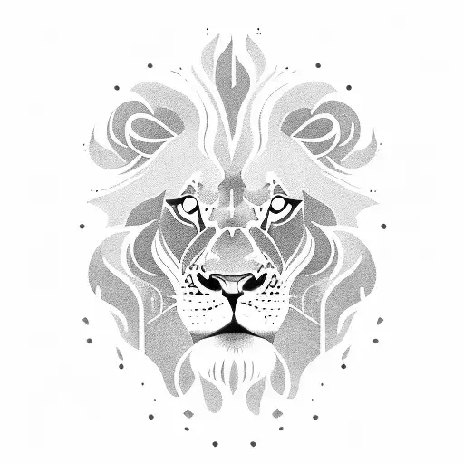 Cub Looking In Water Reflection Lion