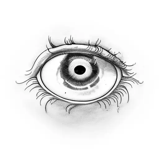 Eye Desing In Black Paint