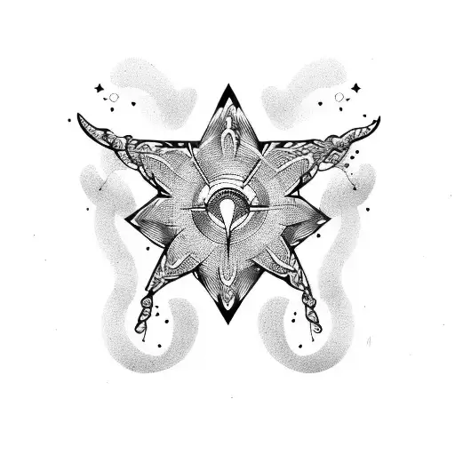 Cute Ghost Fineline Star Heart