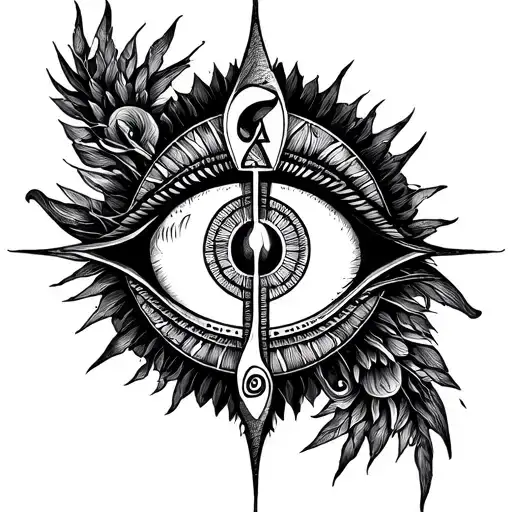 Virgo Zodiacs Mixed With Eye Of Horus And Ankh Symbol
