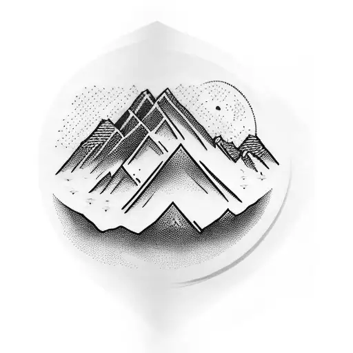 A Majestic Mountain Range With A Silhouette Of A Hockey Player In The Foreground