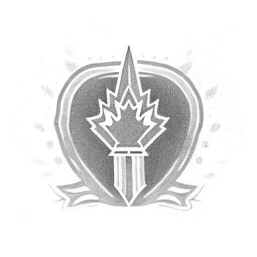 A Silhouette Of A Highschool Student Playing A Video Game With Canadian Symbols In The Background