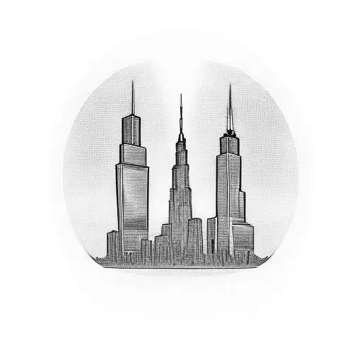Willis Tower And Twin Towers