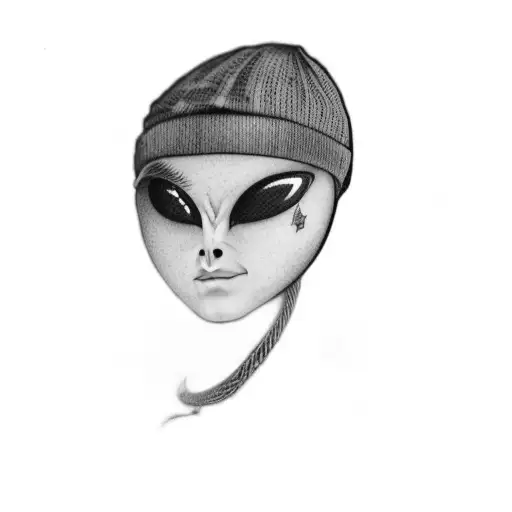 An Alien With A Beanie