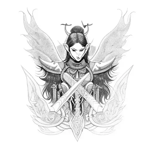 A Fierce Warrior Riding A Mythical Creature