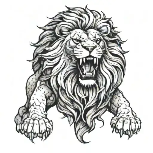 Incorporate A Roaring Lion And A Motivational Quote In Spanish Related To Futbol