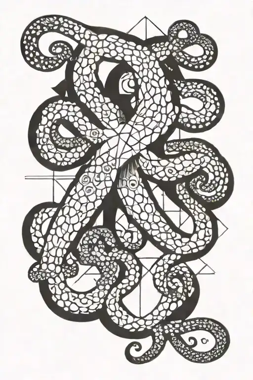 A Geometric Octopus Design Incorporating Mathematical Symbols