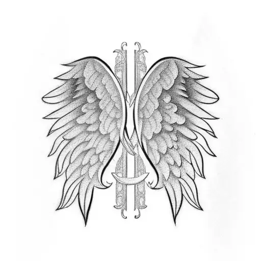 Polynesian Style Angel Wings Cuff