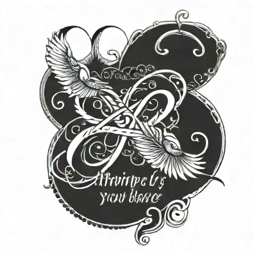 Infinity Symbol That Says I Hope You Dance And Has 3 Birds On It