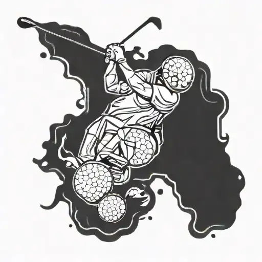 Combine Elements Of Golf And Video Games To Create A Unique Tattoo Design