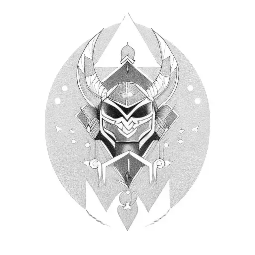 Incorporate The Symbols Of Motivation And Warrior Into A Blackwork