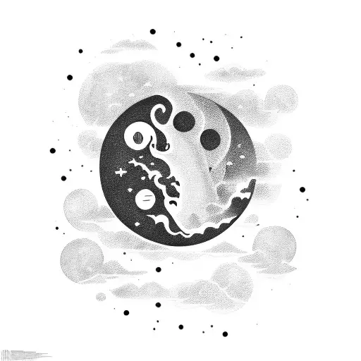 Simple The Moon And The Sea