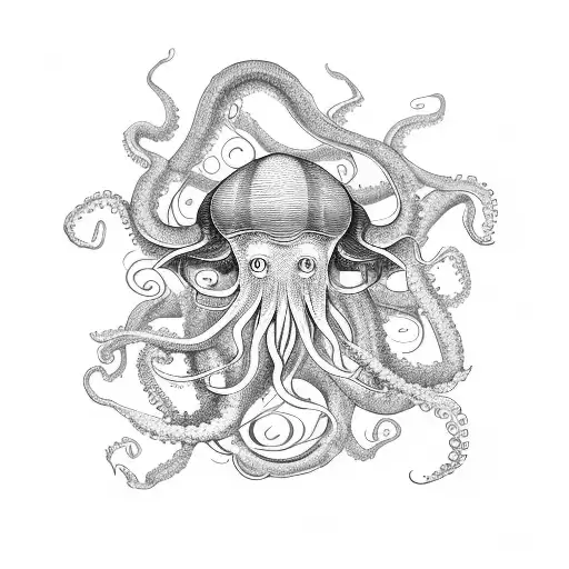 Jellyfish With Octopus Sleeve