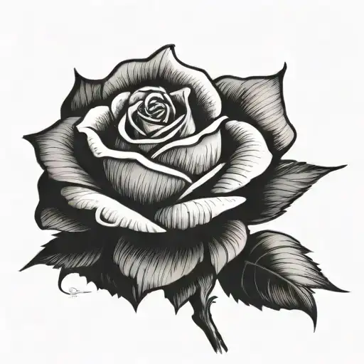 Rose With Stem Saying Brooklyn