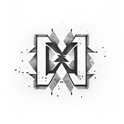 Dark Lettering With A Cross