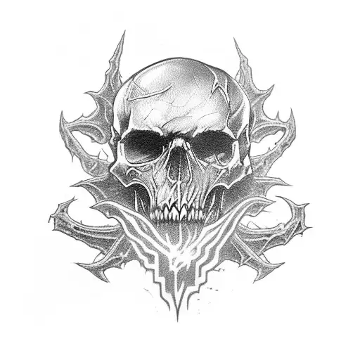 A Dark And Menacing Diablo 2 Character Surrounded By Skulls And Bones